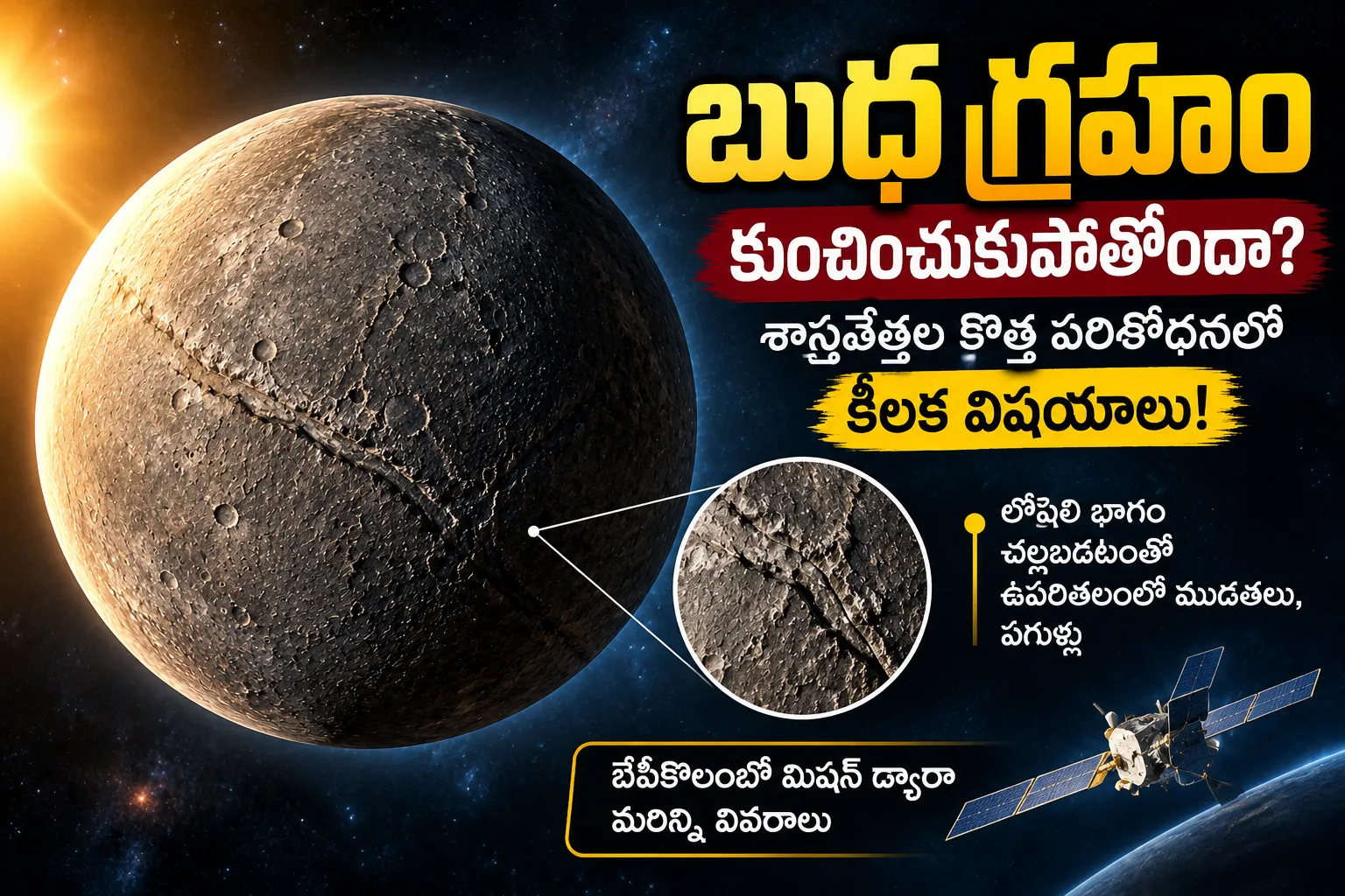 బుధ గ్రహం కుంచించుకుపోతోందా? శాస్త్రవేత్తల కీలక అధ్యయనం!
