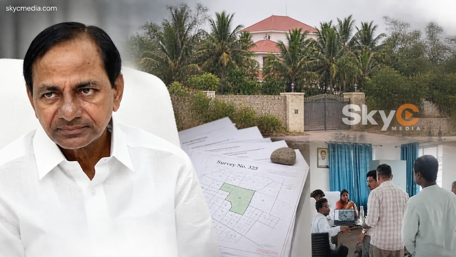 కేసీఆర్ ఫామ్‌హౌస్‌కు రెవెన్యూ అధికారులు.. సర్వే ప్రారంభం