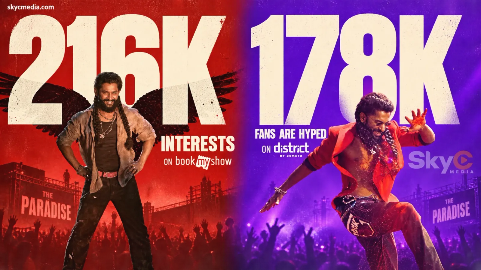 టికెట్ యాప్‌ల్లో ‘ది ప్యారడైజ్’కు భారీ క్రేజ్