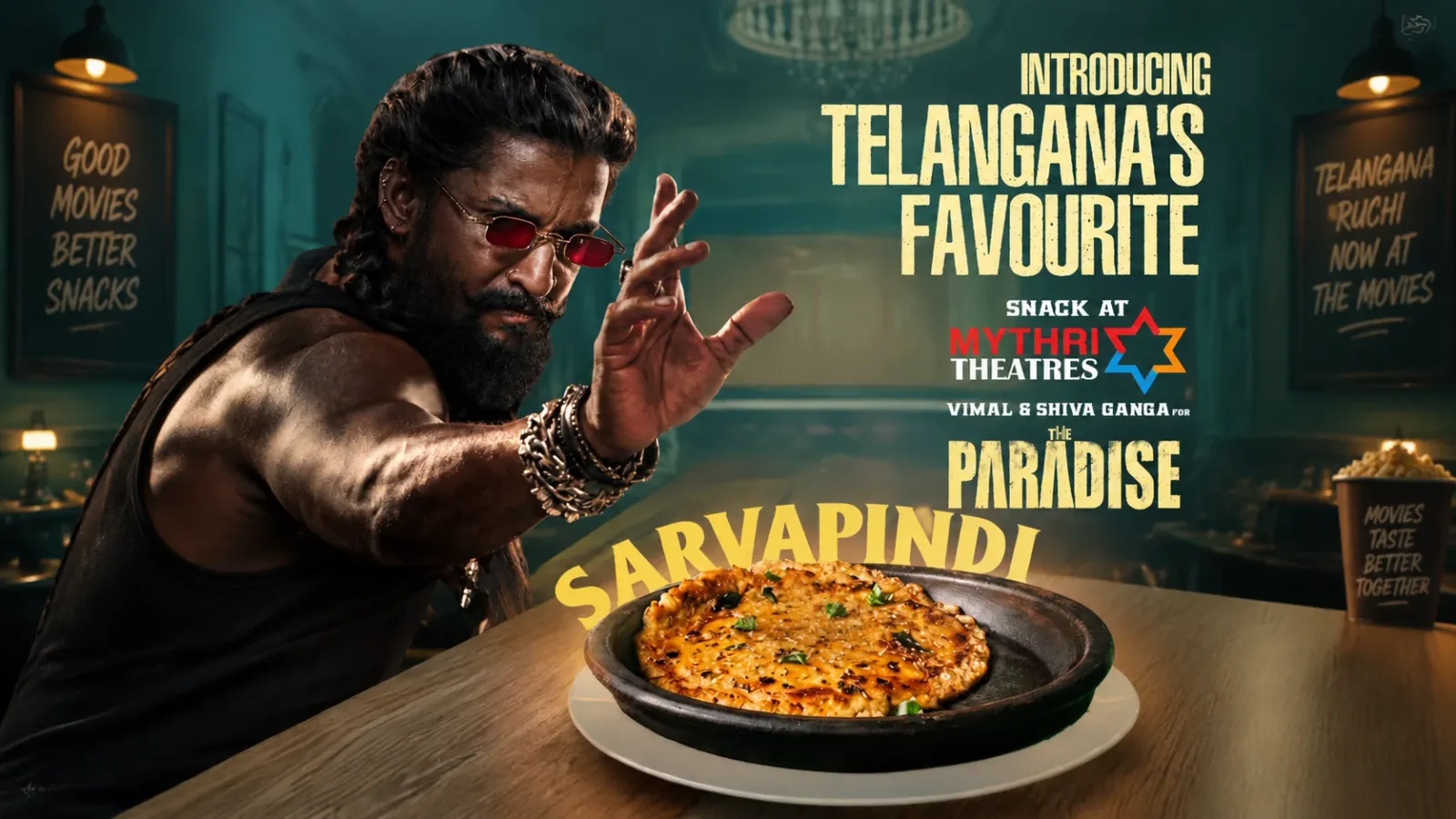 మైత్రీ థియేటర్లలో ది ప్యారడైజ్ ఇంటర్వెల్లో సర్వపిండి స్పెషల్ ట్రీట్ – reviews మైత్రీ థియేటర్లలో ది ప్యారడైజ్ ఇంటర్వెల్లో సర్వపిండి స్పెషల్ ట్రీట్ – reviews